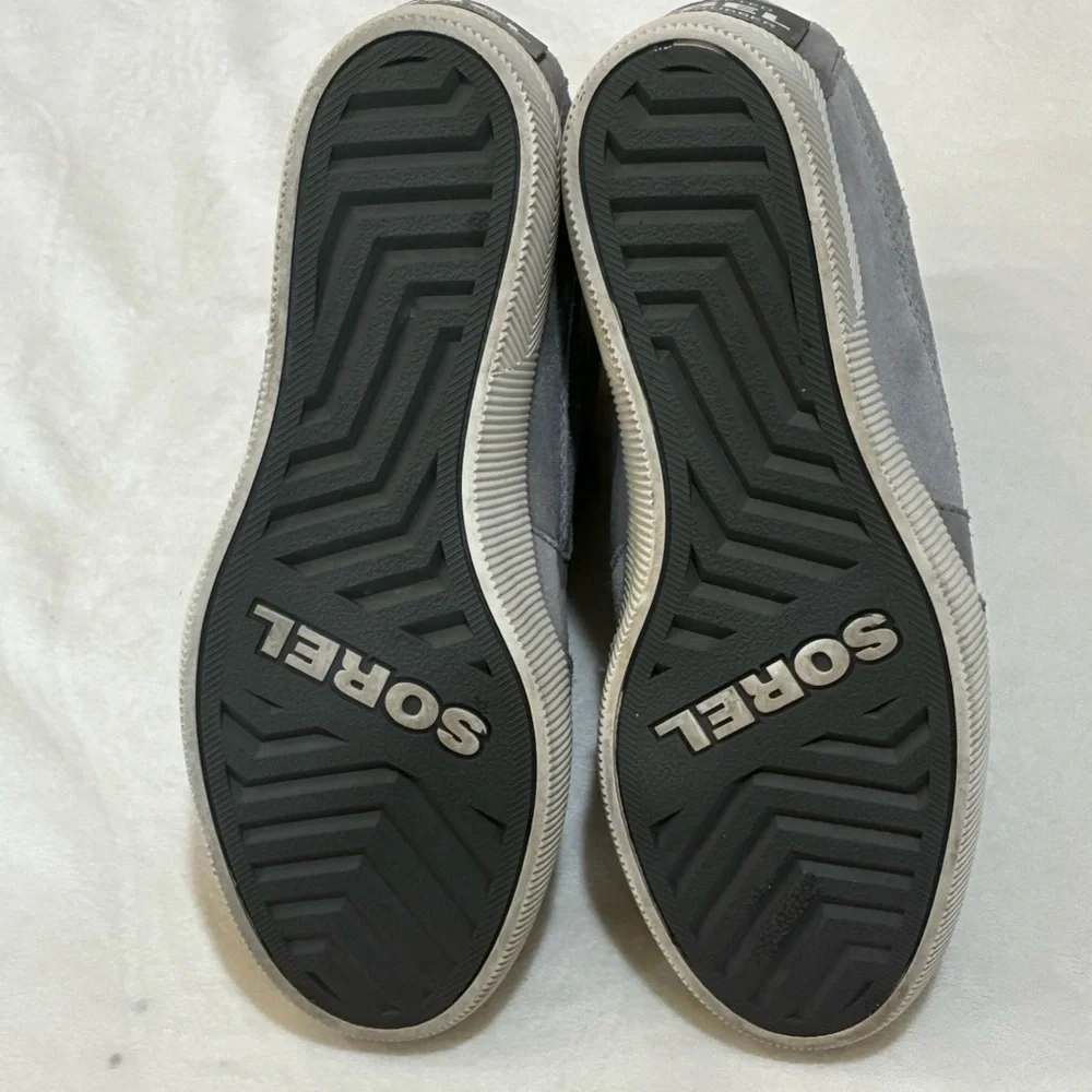 SOREL Out 'N About Wedge Booties Dove Quarry Grey Suede Waterproof Women's 8 - Picture 9 of 10